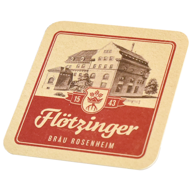 Flötzinger Bräu Rosenheim Bierdeckel